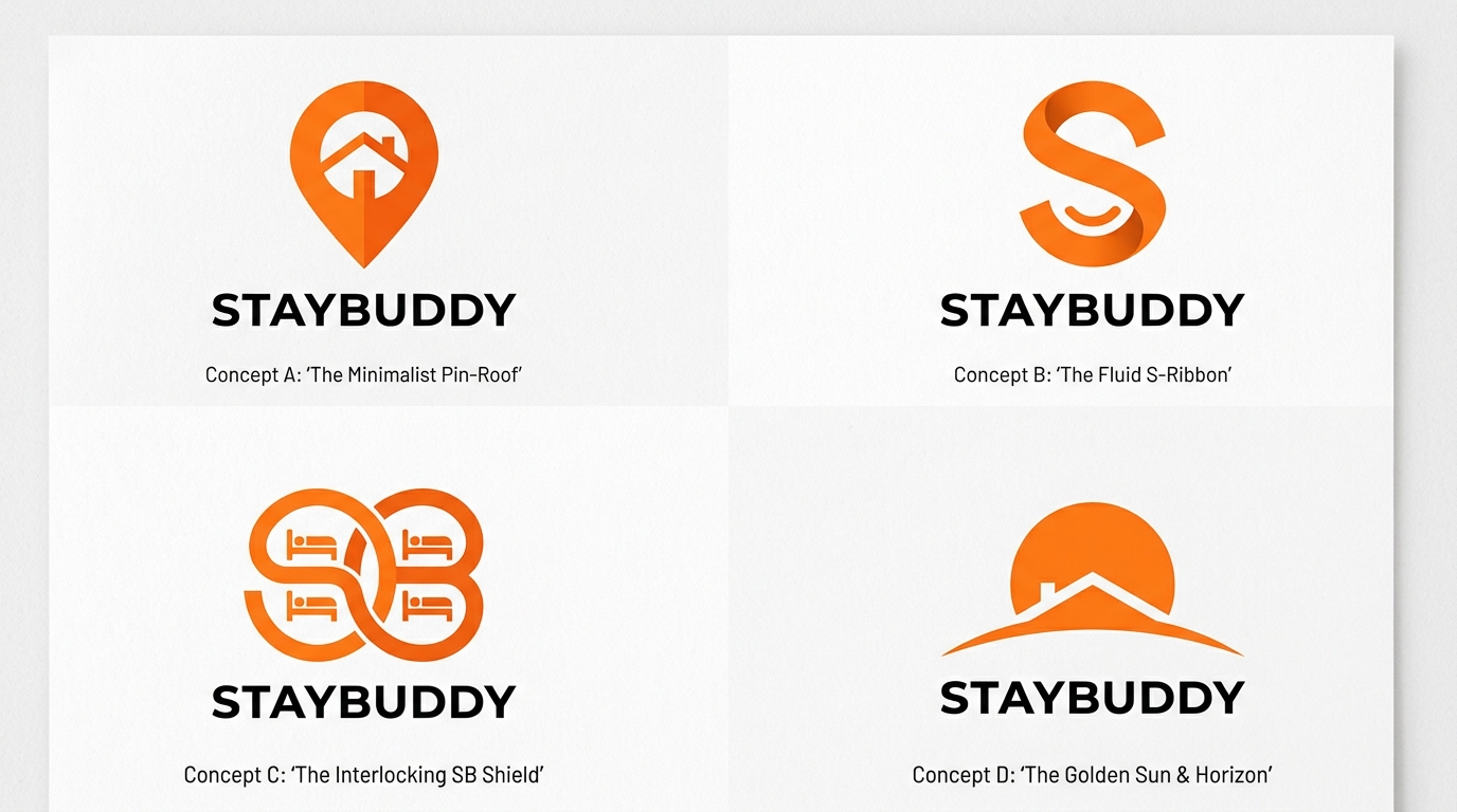 StayBuddy Brand Logo Presentation Board